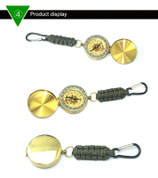 Hot sales Emergency  UV Light and Compass camo survival keychain