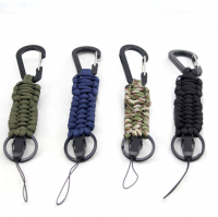 Easy to use multi-color compass climbing paracord  keychain