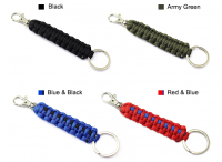 Factory direct outdoor army green black paracord key chain