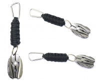Military wholesale Custom logo metal charms   self-Help paracord keychain