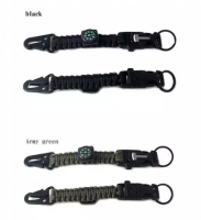 Camping essentials paracord key chain backpack decorated key chain