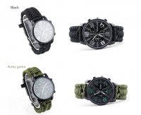 2019 new style Three-degree waterproof survival wristwatch for daily use and camping