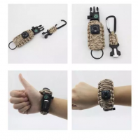Emergency Paracord survival kit bag bracelet  -survival Accessories with paracord rope , Fishing equipment