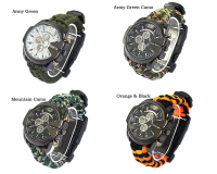 Factory direct EDC bracelet and compass thermometer watch