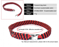 Pet Dog Puppy Chain Collar Choker paracord Choke Curb Link Training Chrome Slip
