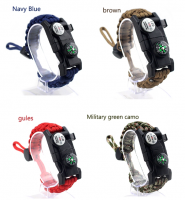 Hot-selling adjustable umbrella rope outdoor survival LED lamp Bracelet