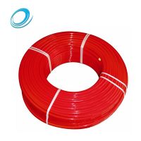 White and red 20mm diameter 2.0mm thickness PE-RT floor heating pipe