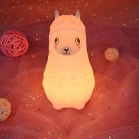 2019 New Arrival Alpaca Shaped Silicone Night Light Soft Touch For Children, Baby, Toddler