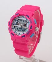 Plastic Digital Watch with Stainless Steel Case Back, 5ATM Water Resistance and TPU Strap, LCD Digital Watches