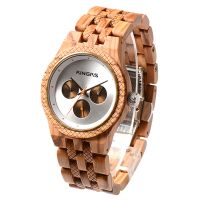 Fashion watches men luxury wrist natural wooden watches OEM watch , Waterproof  Multifunction Quartz Movement Men Watch