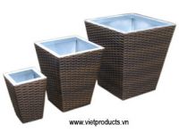 Synthetic Rattan Flower Pot