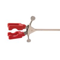 Lab Taper Joint Clamp with Dual Prong Double Adjustable Nickel-plated Zinc Construction