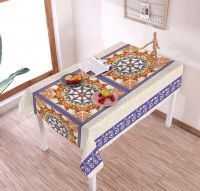 transfer printed pvc vinyl table cloth muslim ramadan plastic tablecloth