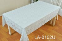 wholesale factory direct white printed pvc lace table cloth, table cover
