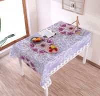 fashion design european style table cloth printed pvc tablecloth