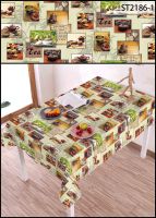 wholesale custom water proof  beautiful three layer printed pvc tablecloth table cover