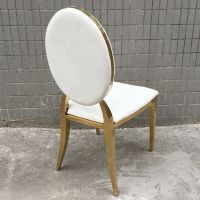 Wholesale gold round back stainless steel wedding chairs