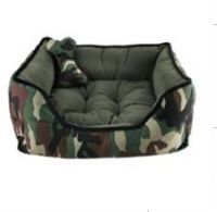 camouflage dog bed-extra soft fleece lining and cotton fiber