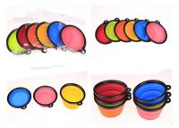 Collapsible travel Dog Bowls, Food Grade Silicone Portable Pet Bowls for dogs