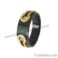 black plated ring, stainless steel ring, mens jewelry, fashion jewelry