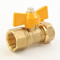 Female Brass Compression Ball Valve for Switch Control in The Gas Pipiline