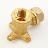 Brass Compression Fitting-90 Degree Elbow with Wall Plated