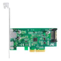 Linkreal 2 Port USB3.1 Type C & Type A HUB to PCI Express x4 Expansion Converter Card