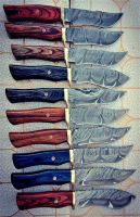 Damascus Steel Hand Made Knives Lot 30 pieces