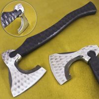 Custom Hand Made Carbon Steel Forged Axe With walnut Wood Handle