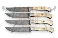 Damascus Steel Blades , STEAK Knife set 04 piece Set