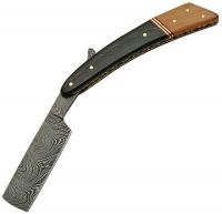 Damascus Straight Razor 4" Extended Tang Blade 6.25" Closed