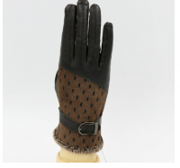 Men's Peacock Pattern Leather Gloves Sheepskins