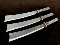 Beautiful Handmade D2 Steel 21 inches Short Swords with leather sheaths