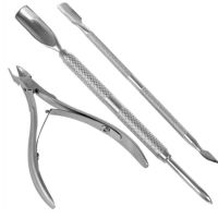 Pedicure Manicure Set. Nail Cuticle Spoon Pusher Remover Nail Cut Tool, Pack of 3