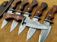 custom handmade damascus steel hunting knives lot of 10