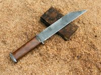 14" Custom Handmade 5160 Spring Steel Medieval Viking Seax Knife Hunting Knife