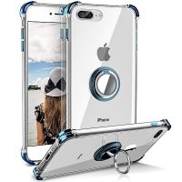 Soft TPU Bumper Hard PC Back phone case with ring holder
