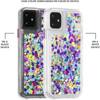 Dynamic liquid glitter clear mobile phone case
