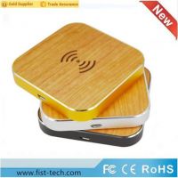 qi portable wireless cellphone transmitter wood metal wireless charger pad portable universal induction charger Amazon hot