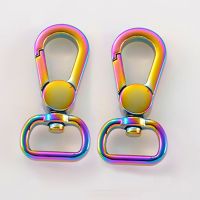 rainbow iridescent lobster claw snap buckle metal trigger hook