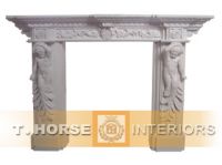 Sell carving fireplace