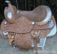 Western show saddle