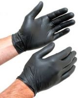 black disposable latex nitrile gloves without powder