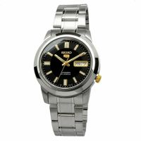 Automatic 21 Jewels Black Dial Stainless Steel Men Watch