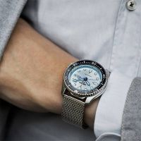 Men's Round Shape Stainless Steel Analog Wrist Watch 43 mm - SRPD65K2