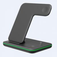 3 in 1 Multi Function Qi 15W Quick Fast Wireless Charger Stand for Smart Phone, Watch, Earphone TWS