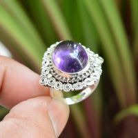 Sterling Silver Healing Amethyst Ring - Amethyst  Ring - Quality Genmstone -  Sterling Silver Ring