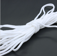 White Round Spandex polyester material Elastic Cord with for Elastic Ear Loop Band