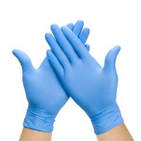Nitrile Powder free gloves non sterile ambidextrous blue gloves