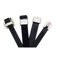 304 Stainless Steel Epoxy / Pvc Coated Cable Tie